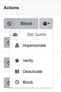 User settings